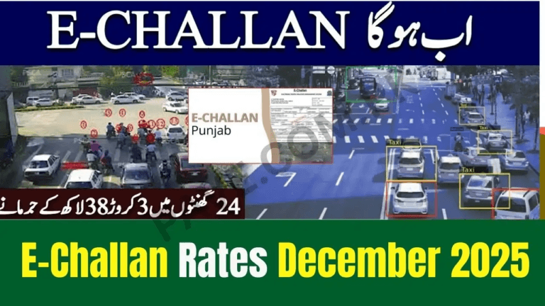 E-Challan Rates December 2025 — Updated Fine List for Punjab, Sindh, Islamabad & Motorway