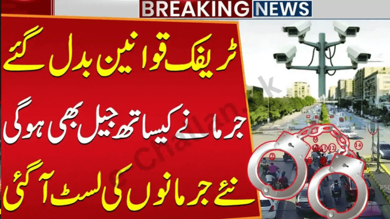 Traffic Challan Fine List Pakistan – December 2025 Update