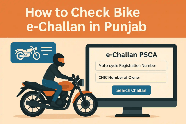 How to Check Bike e-Challan in Punjab β Motorcycle Guide (2025)