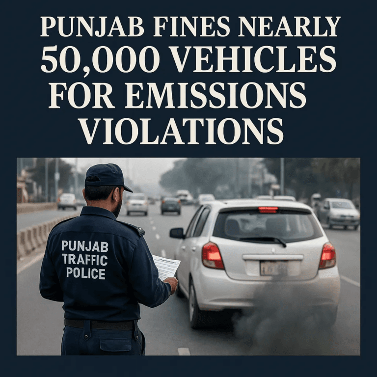 Punjab Issues Nearly 50,000 Fines in Crackdown on Smoke-Emitting Vehicles