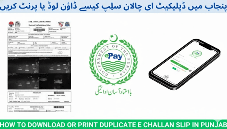 How to Download or Print a Duplicate E-Challan Slip in Punjab (2025 Guide)