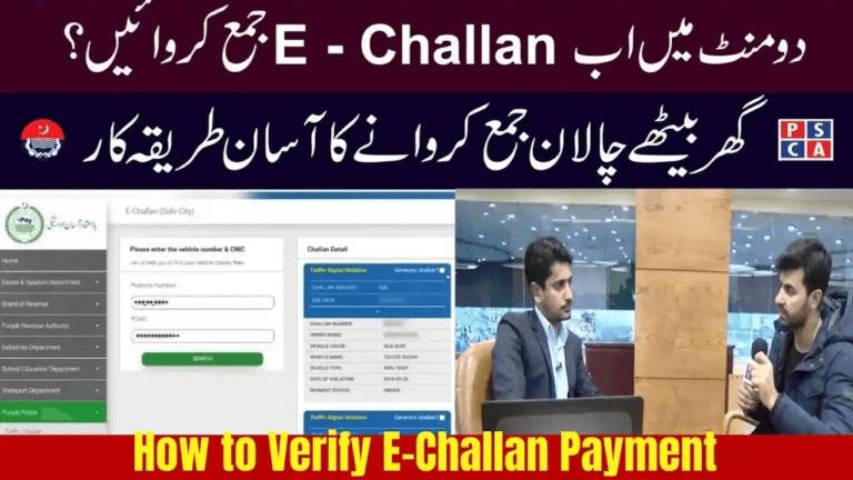 How to Verify E-Challan Payment – JazzCash, Easypaisa & Bank Receipt Check